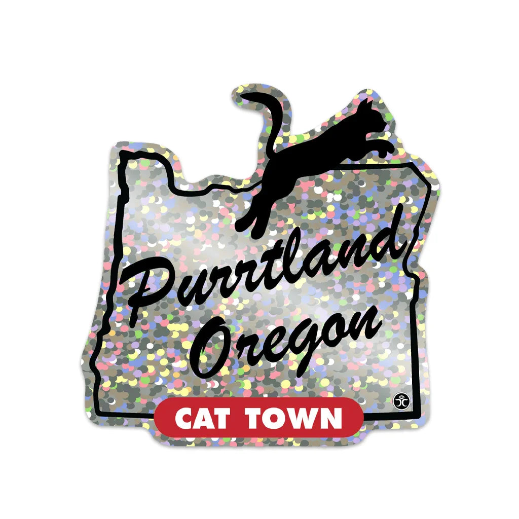 Special Edition Purrtland Cat Town - Glitter Sticker