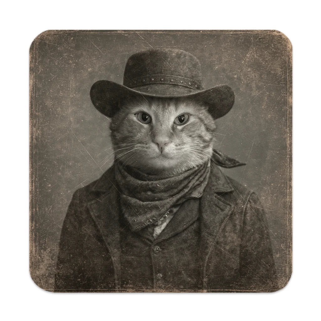 Most Wanted Cats - Tama the Orange Cat - Cork Back Coaster