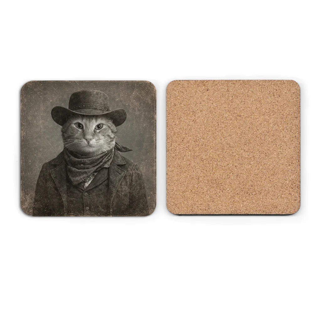 Most Wanted Cats - Tama the Orange Cat - Cork Back Coaster