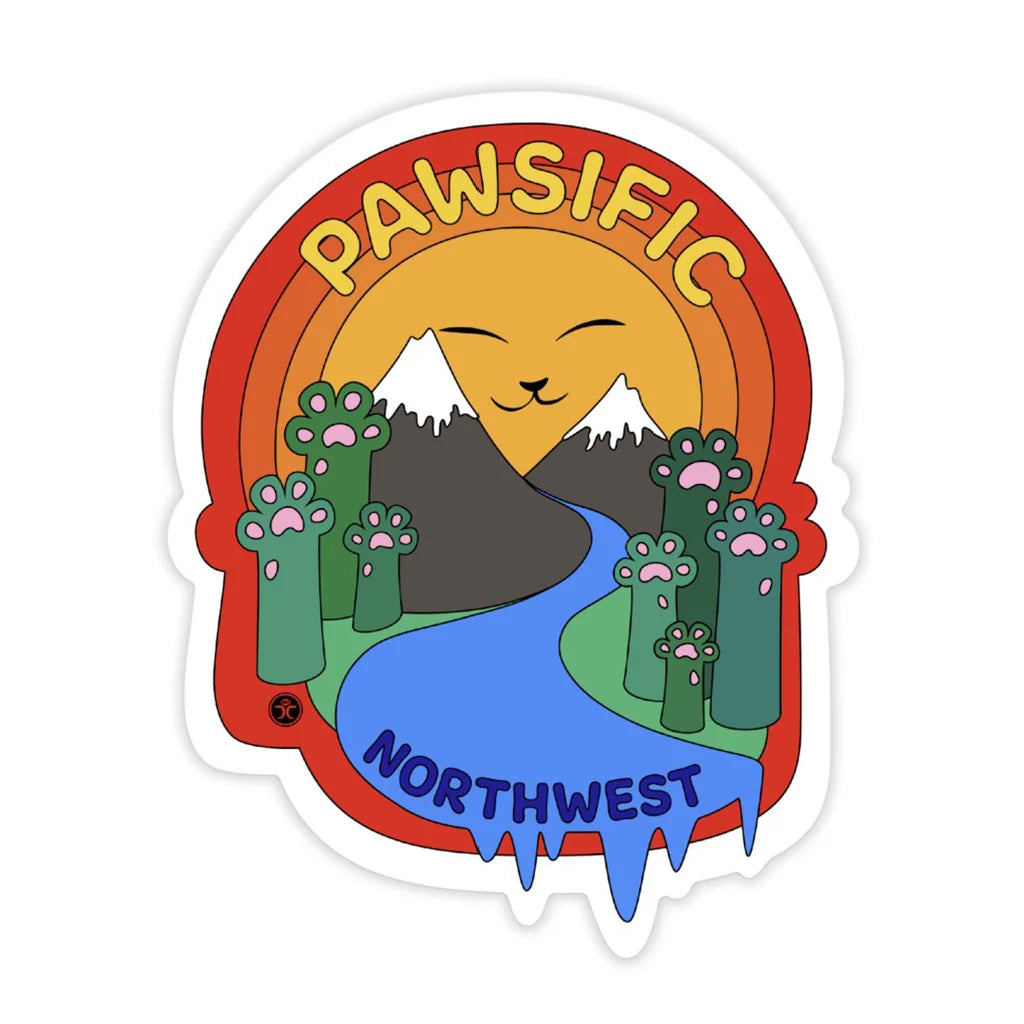 Pawsific Northwest - Die Cut Cat Sticker