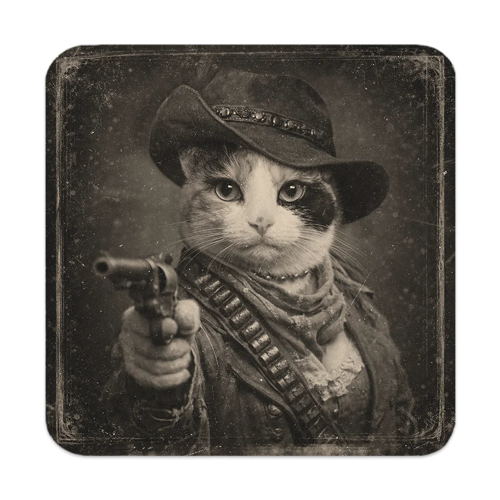 Most Wanted Cats - Sol the Calico Cat - Cork Back Coaster