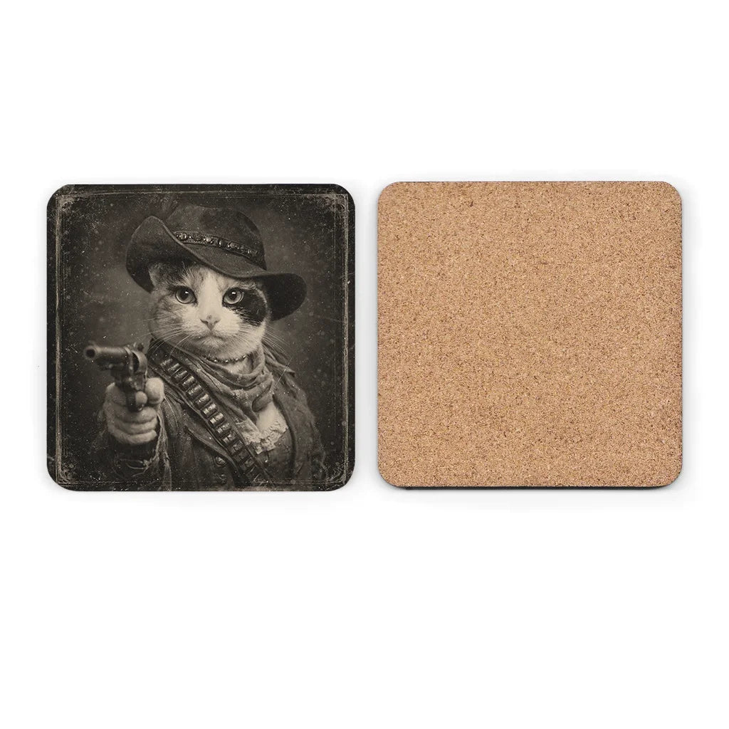 Most Wanted Cats - Sol the Calico Cat - Cork Back Coaster