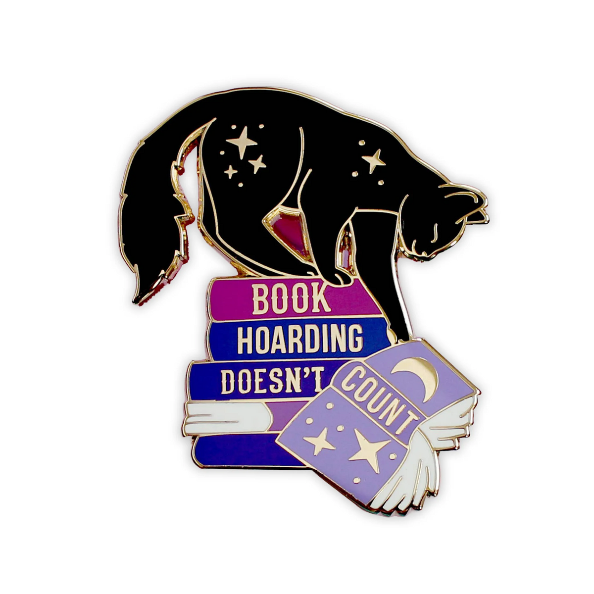 Book Hoarding Doesn’t Count - Enamel Pin