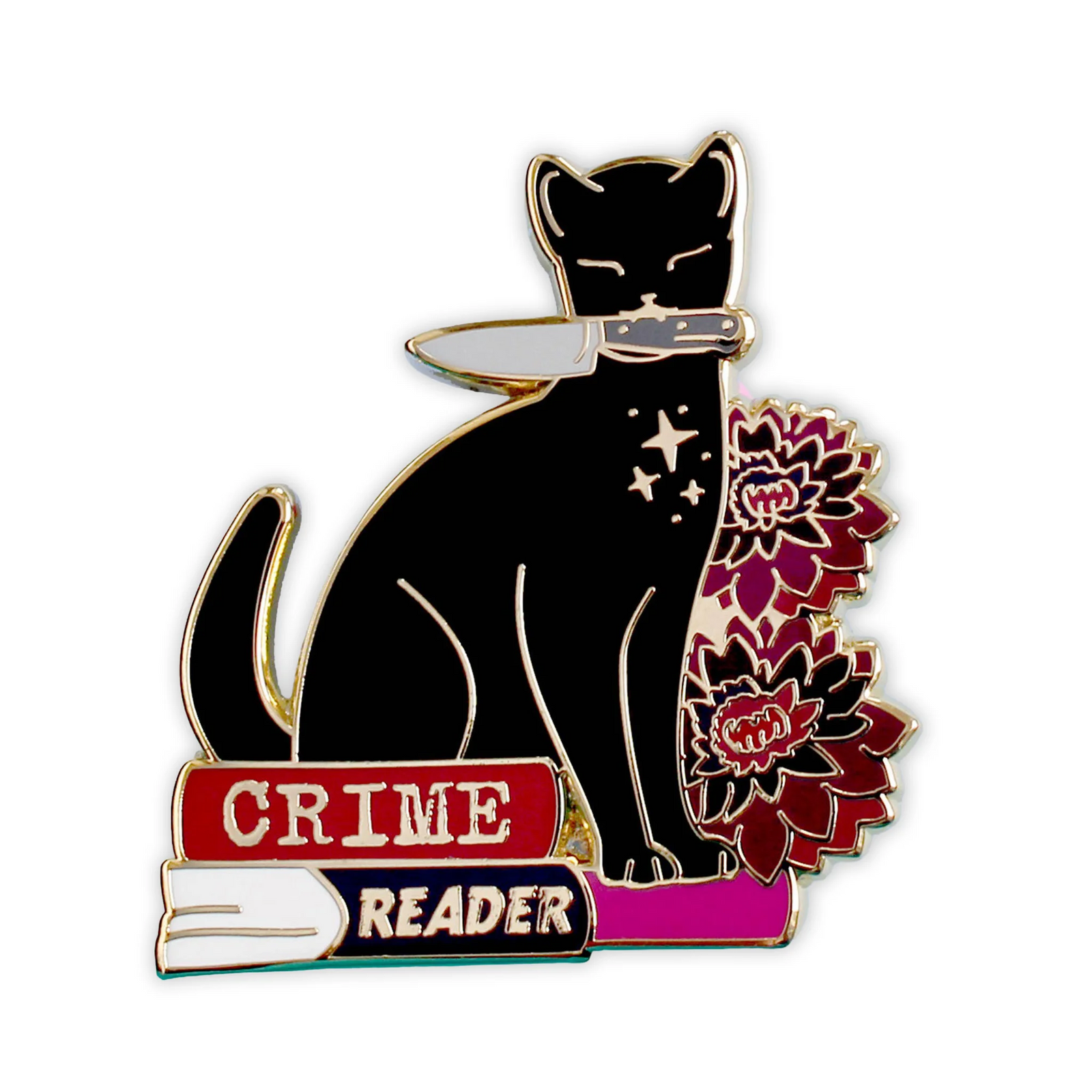 Crime Reader Cat - Enamel Pin