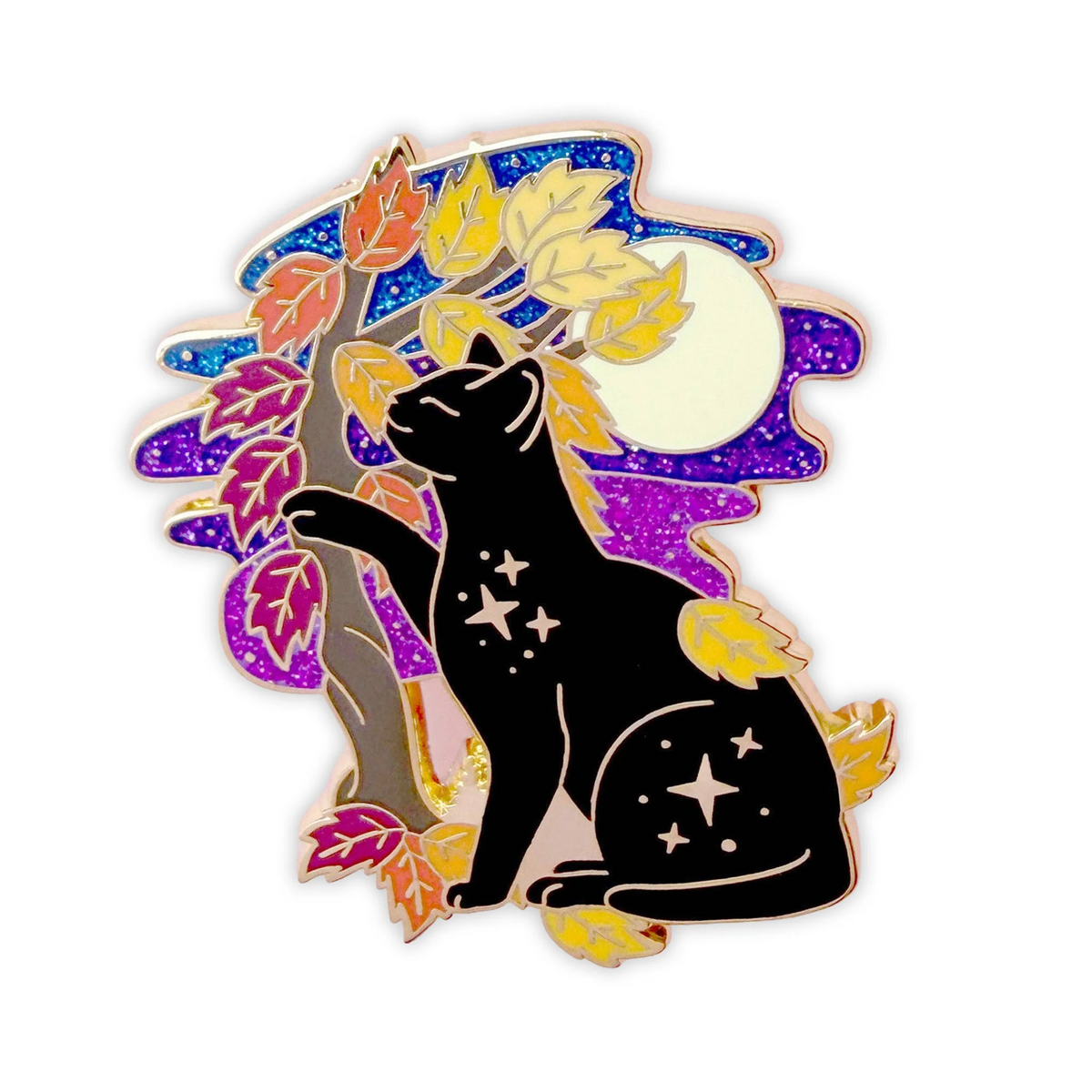 Night Forest Cat - Hard Enamel Pin