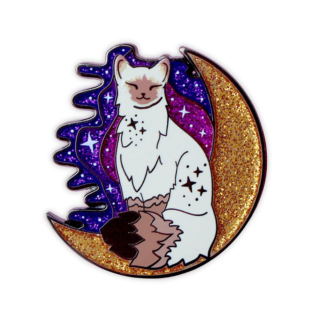 Long Haired Pointed Cat - Hard Enamel Pin