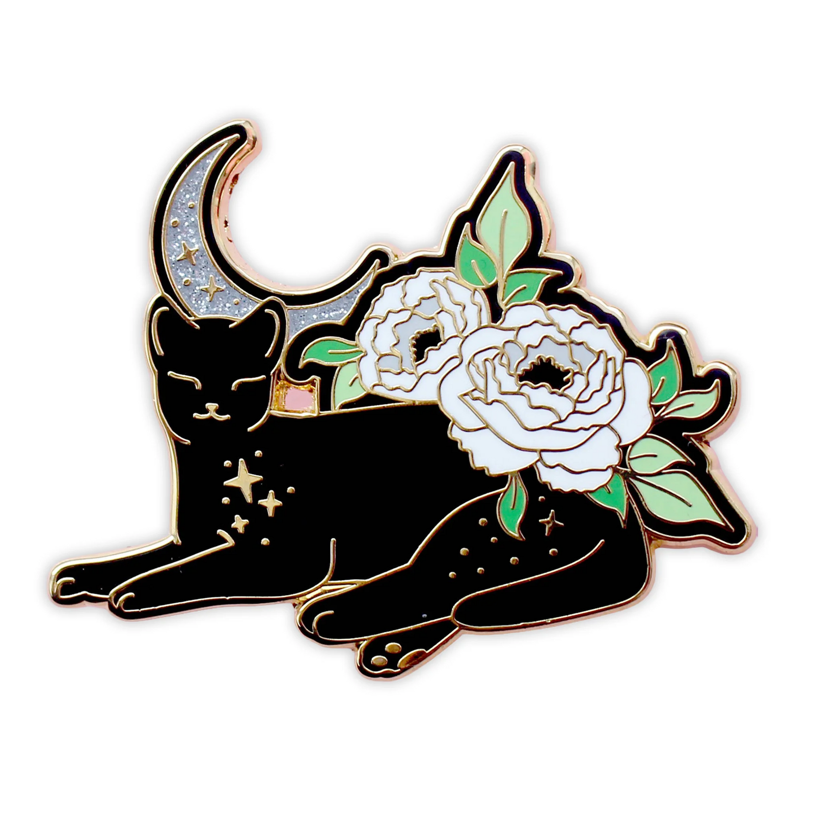 Peony Cat- Hard Enamel Pin