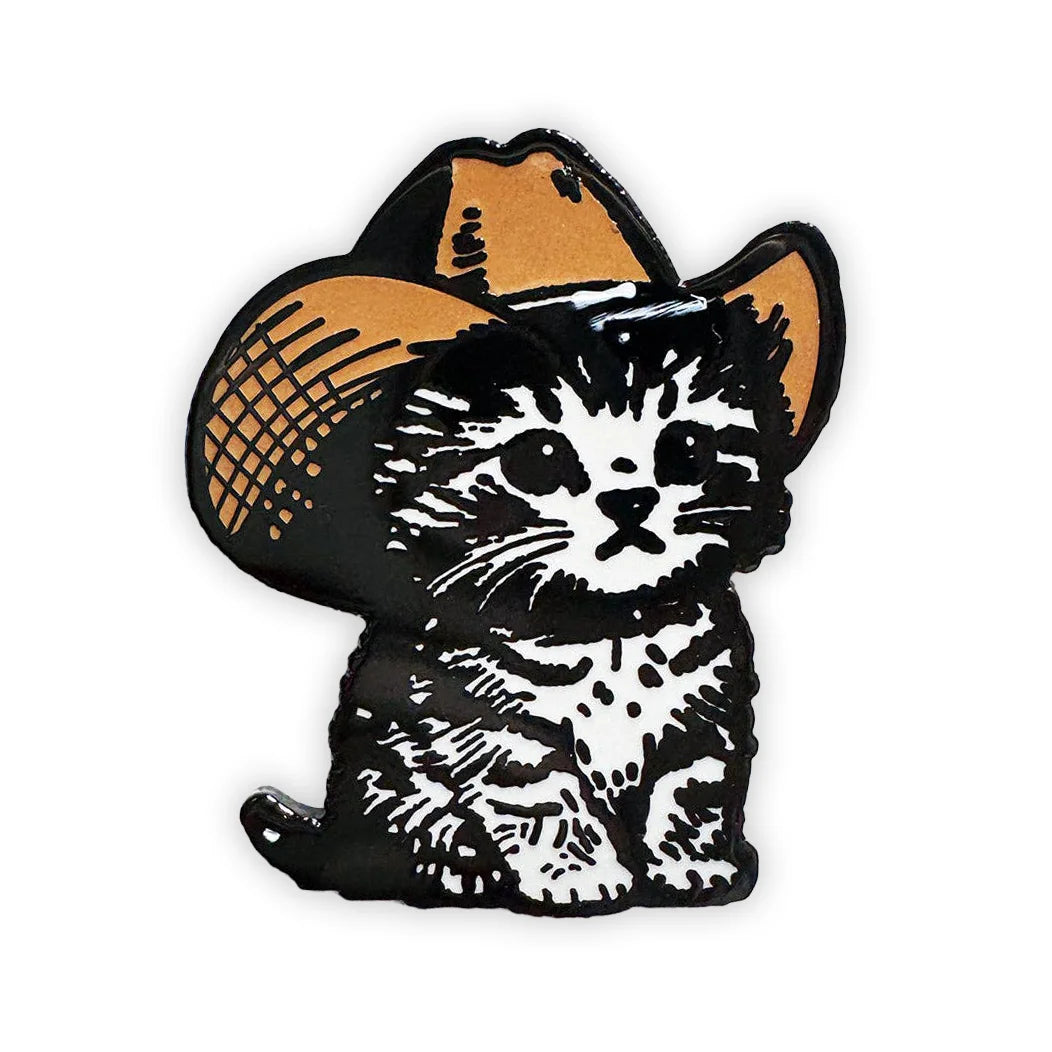 Howdy Tabby Kitty - Hard Enamel Pin