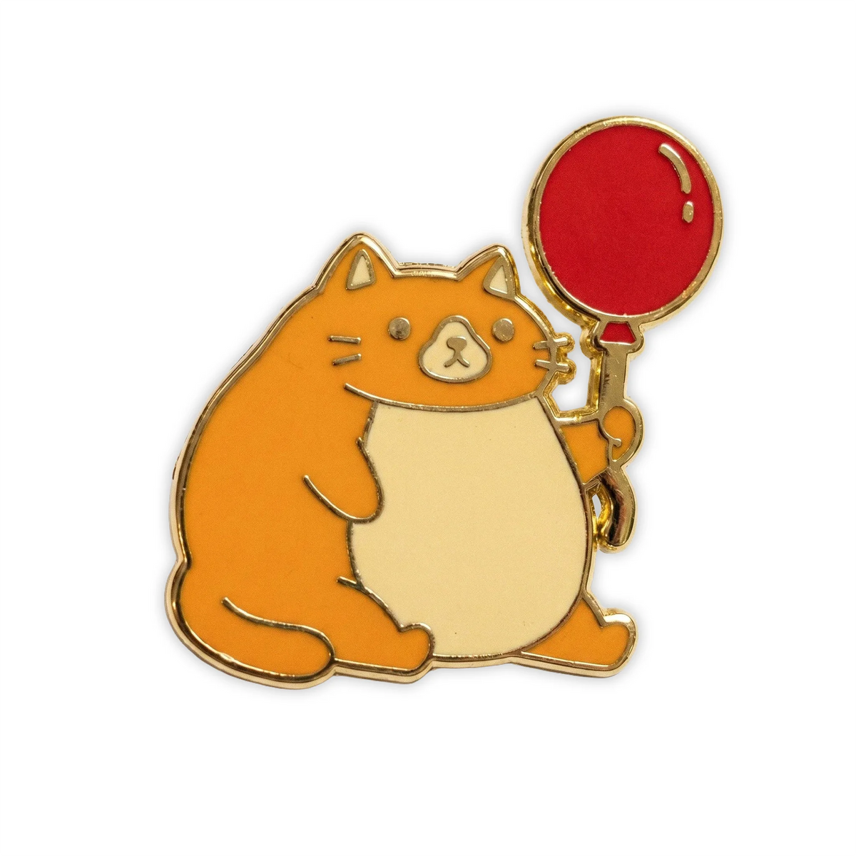 Orange Balloon Cat - Hard Enamel Pin