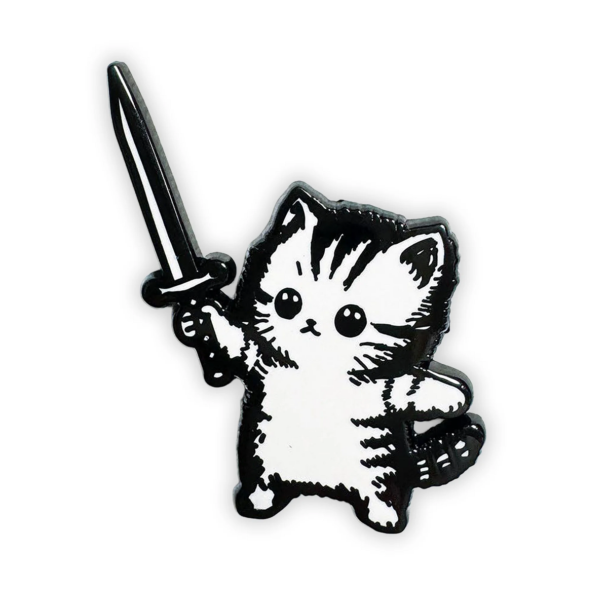 Sword Tabby Kitty - Hard Enamel Pin