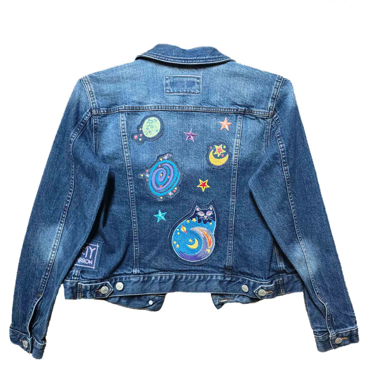 Spaced Out Cat - Upcycled Jacket