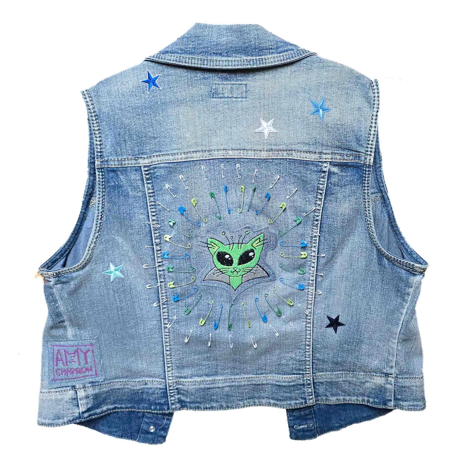Alien Cat - Upcycled Vest