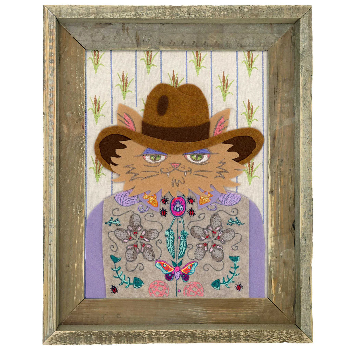 Billy the Cat - Original Textile Art