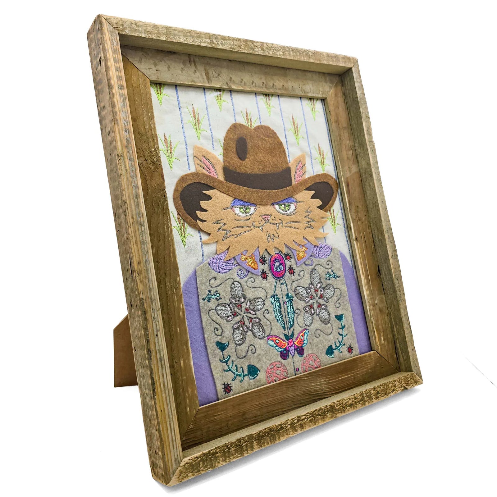Billy the Cat - Original Textile Art