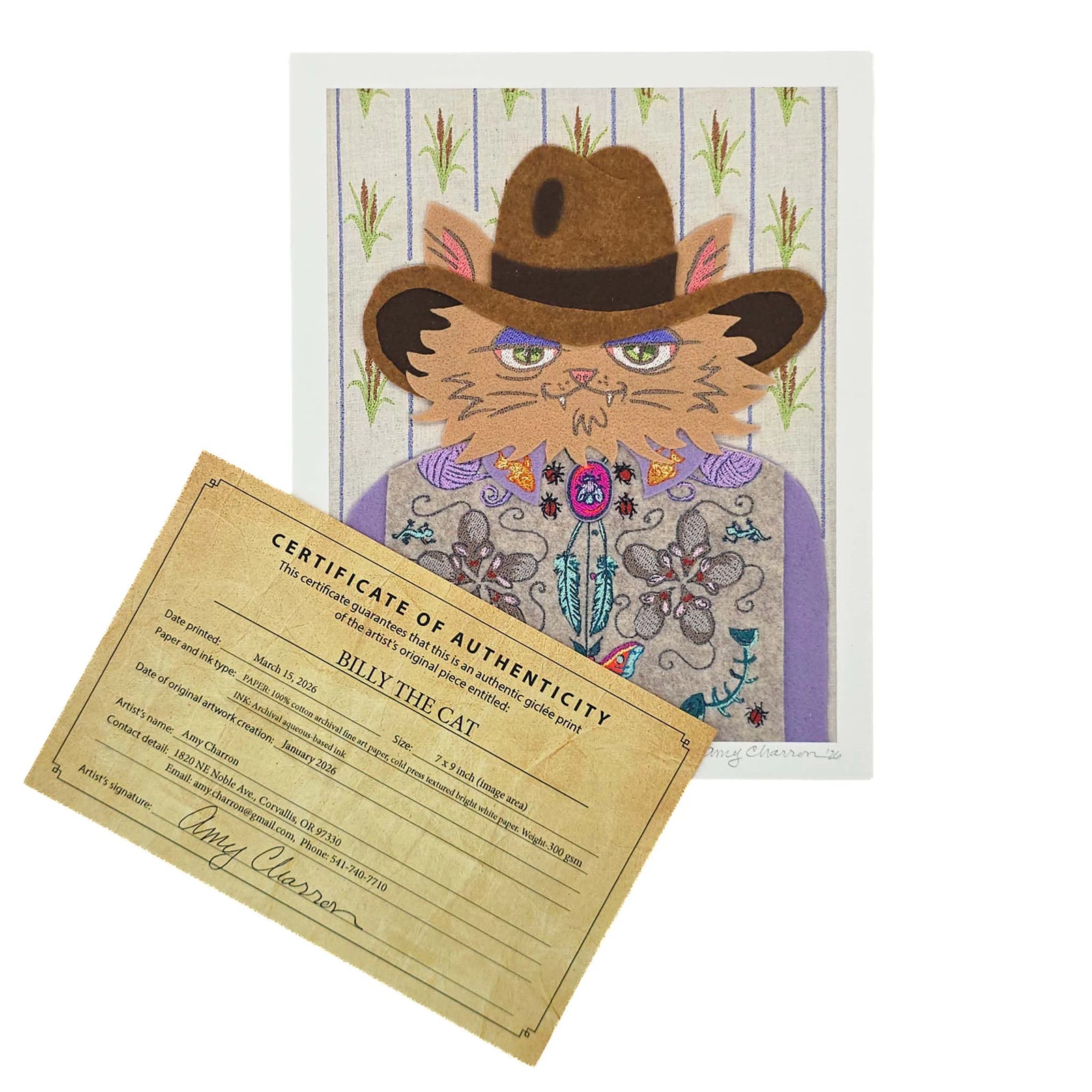 Billy the Cat - Signed Art Print