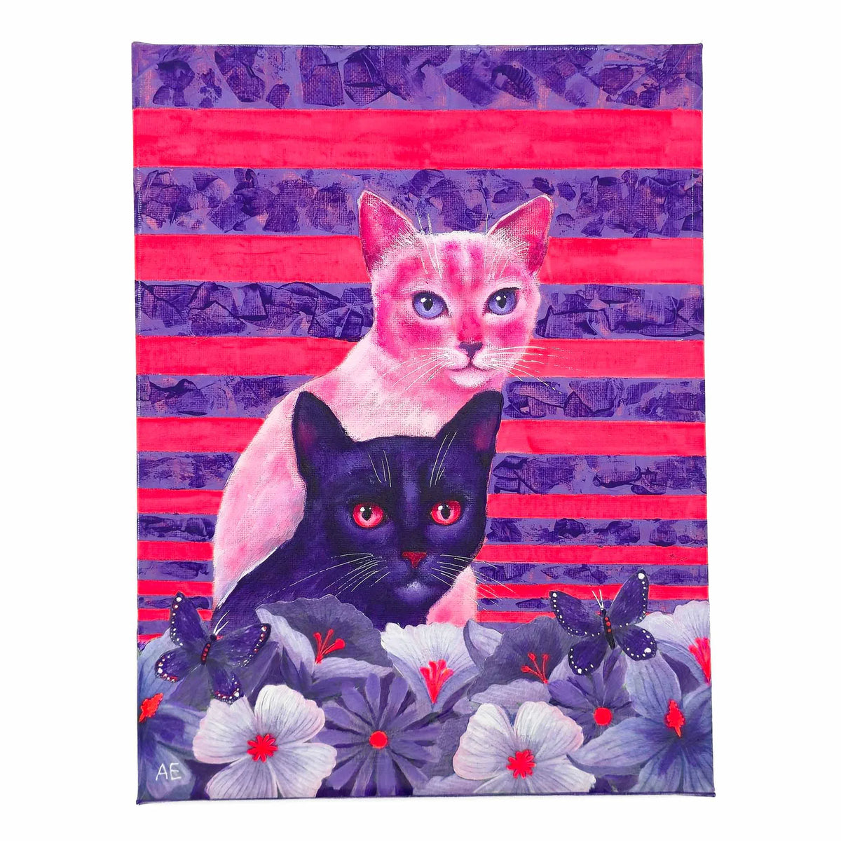 Amethyst and Ruby - UV Glow Original Painting