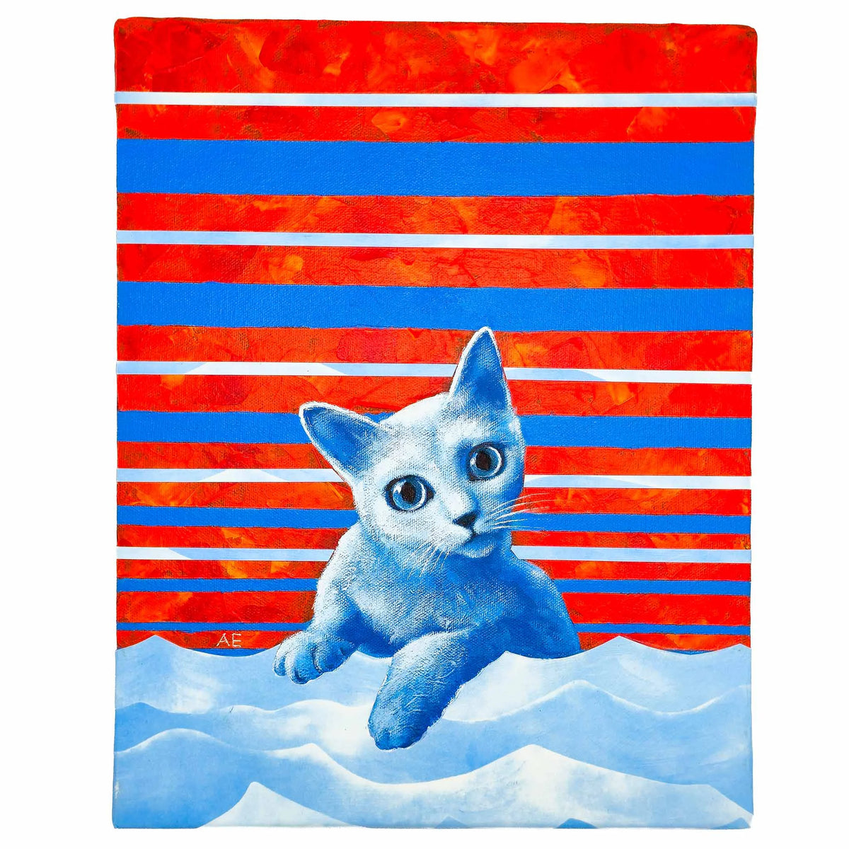 Something New, Something Blue - UV Glow Original Painting