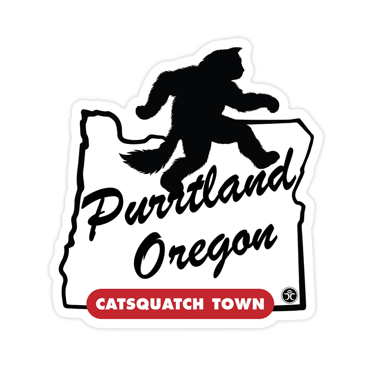 Purrtland Catsquatch Town - Die Cut Sticker