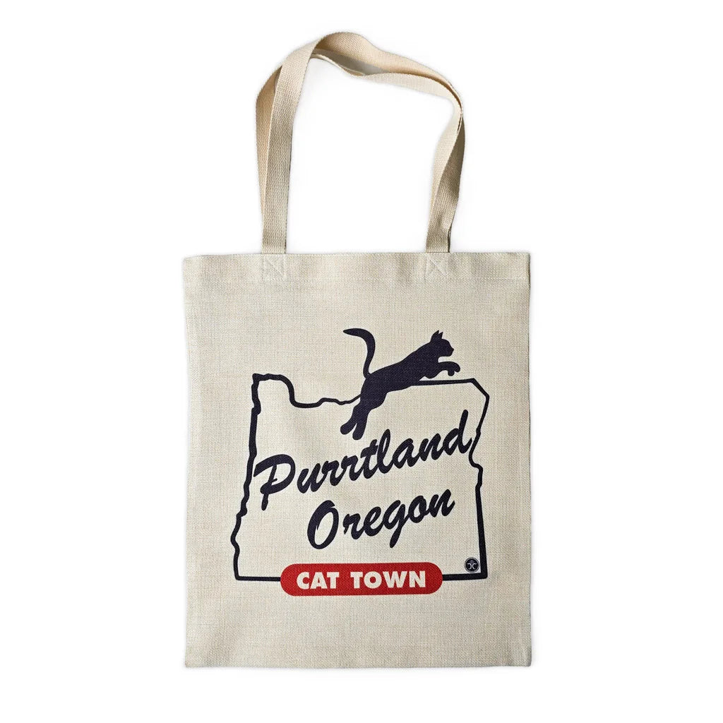 Purrtland Cat Town - PolyLinen Tote Bag