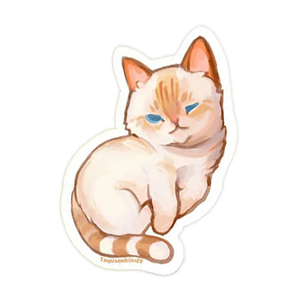 Flame Point Siamese Cat - Vinyl Sticker