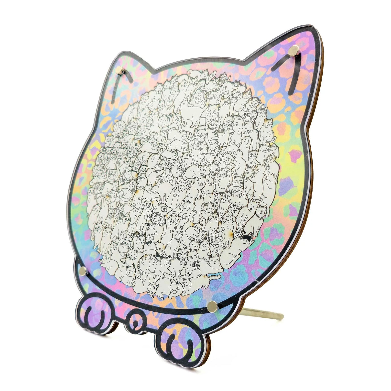 Cats in Cat - Wooden Cat Shaped Puzzle