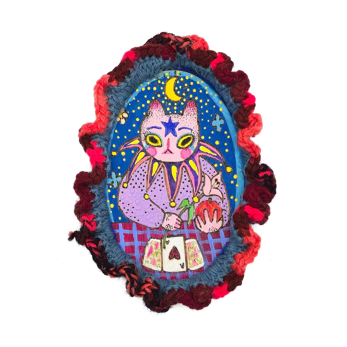 The Ace of Hearts is ME!!!! - Mixed Media Original Cat Painting