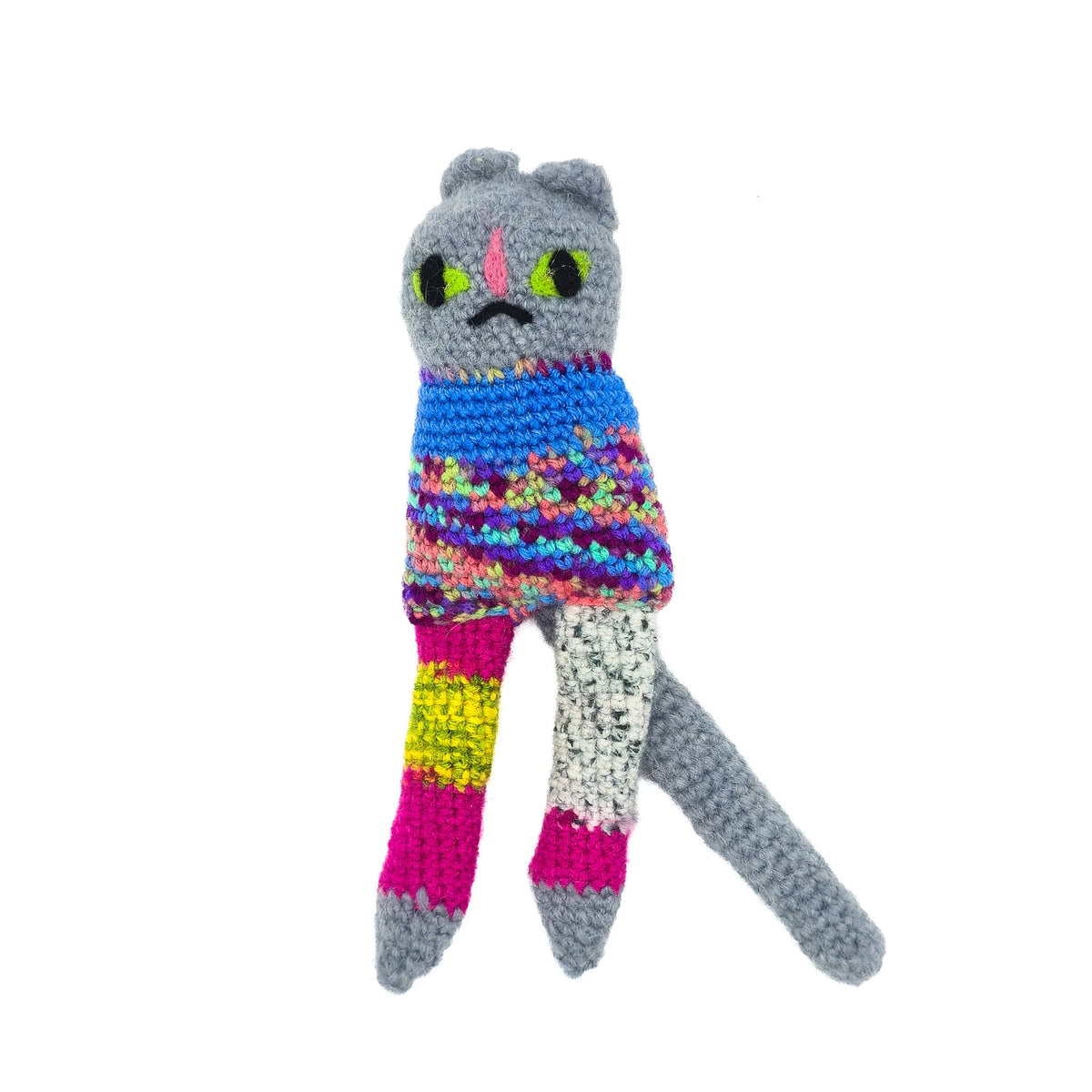 Pedro - Hand Knitted Art Cat Doll