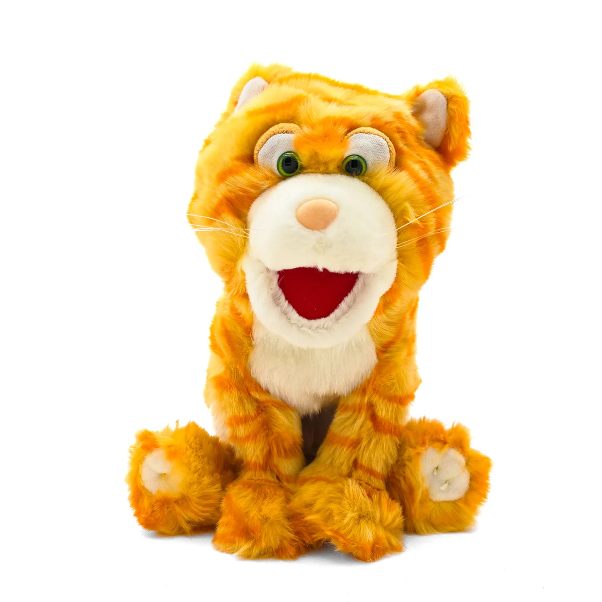 Orange Cartoon Kitty - Plushy Puppet