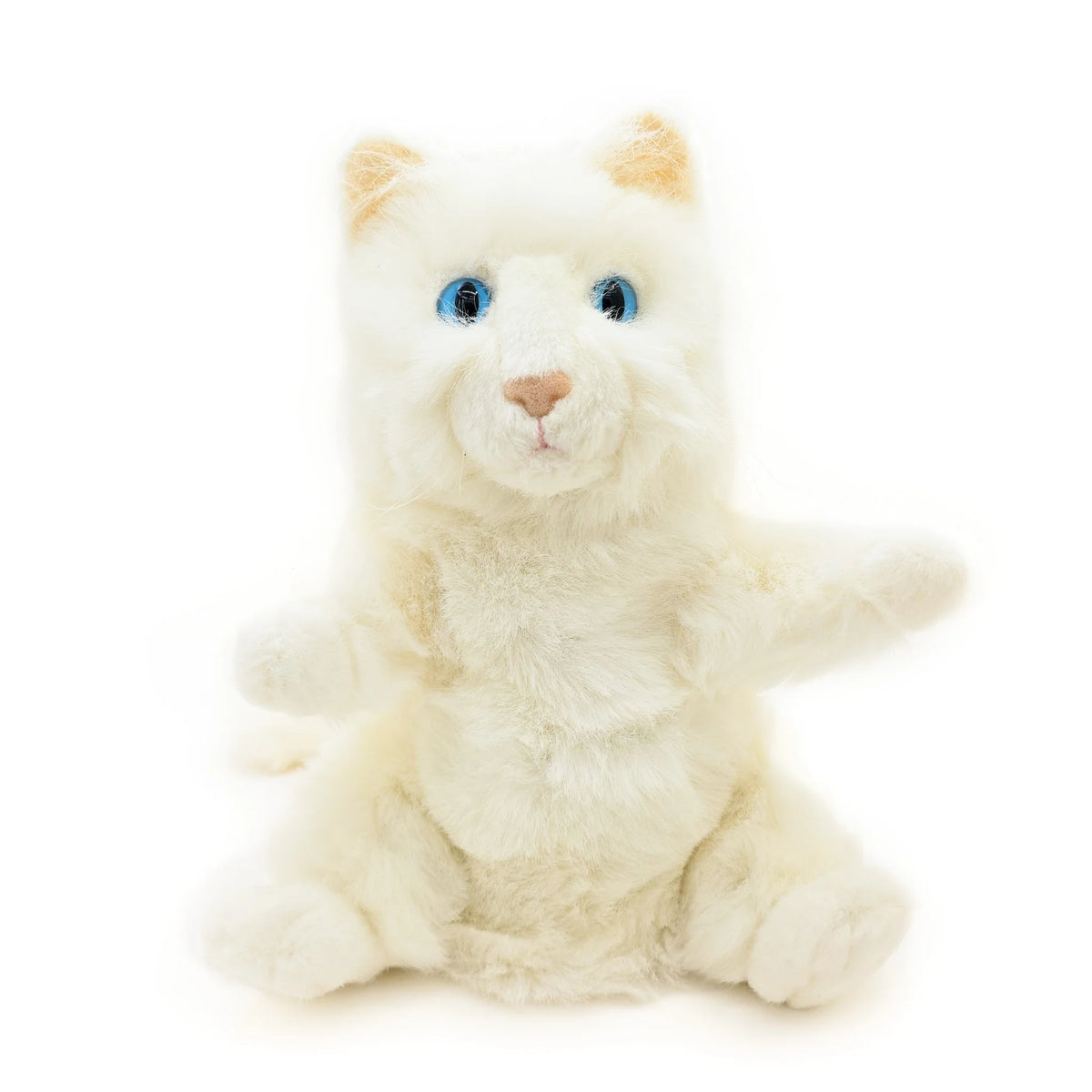 White Cat Sitting - Puppet