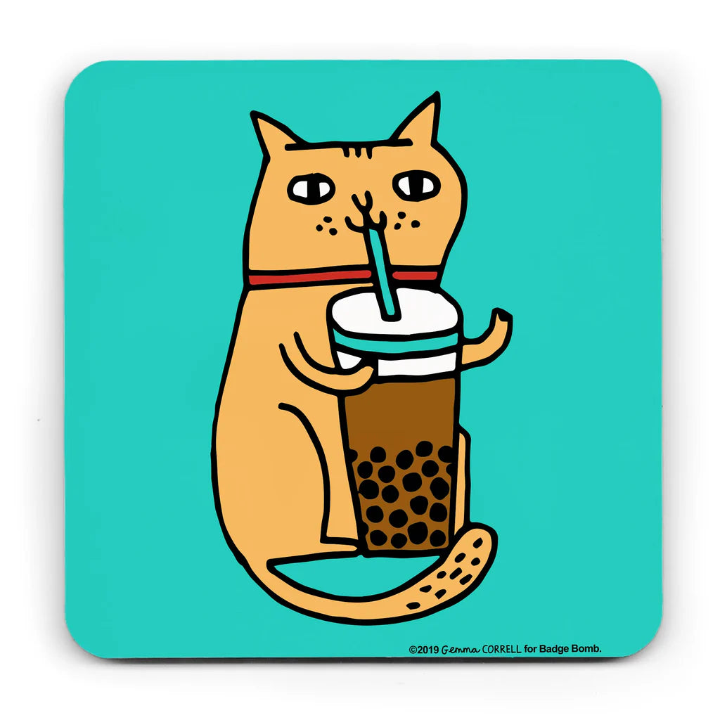 Bubble Tea - Cat Coaster