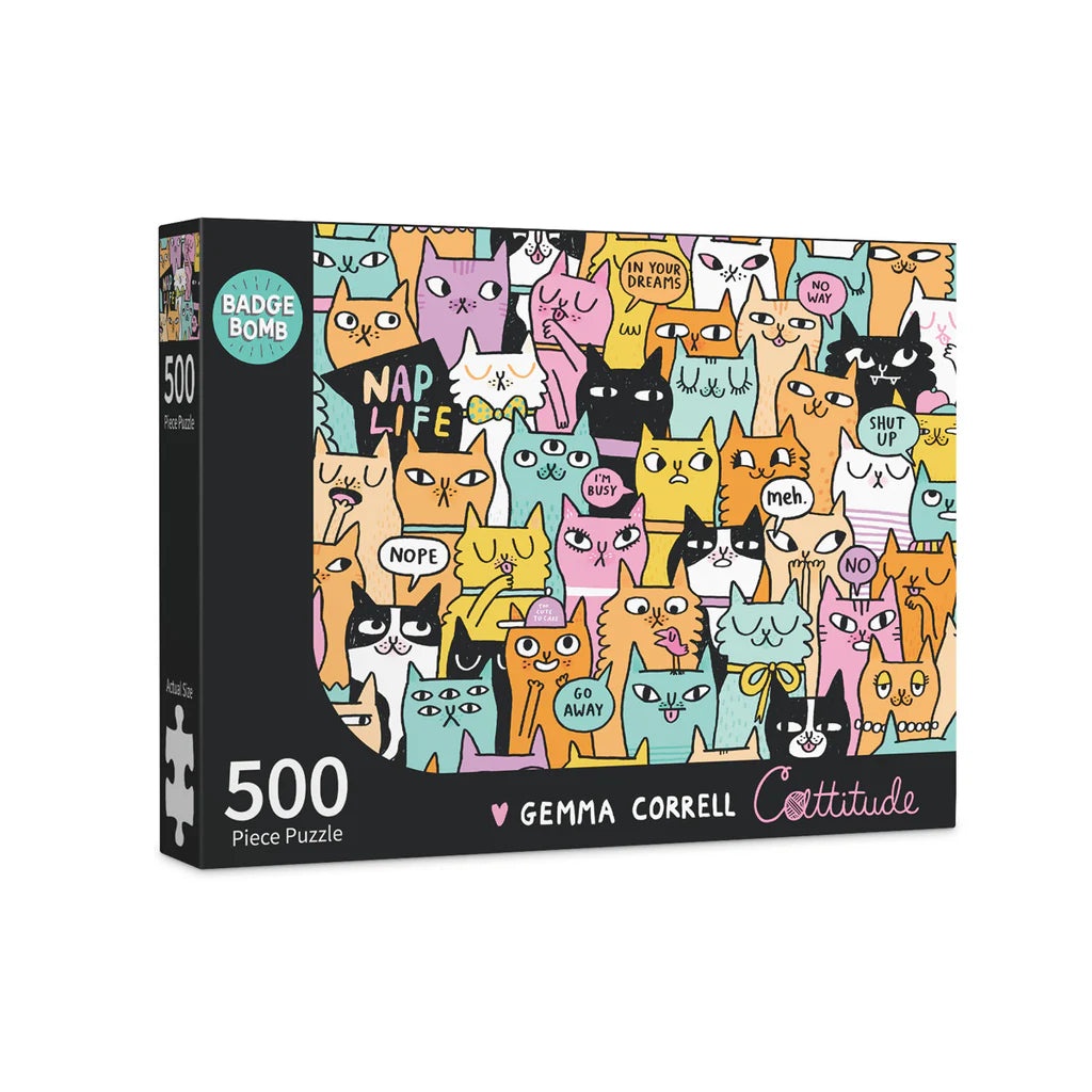 Cattitude - 500 Piece Jigsaw Puzzle