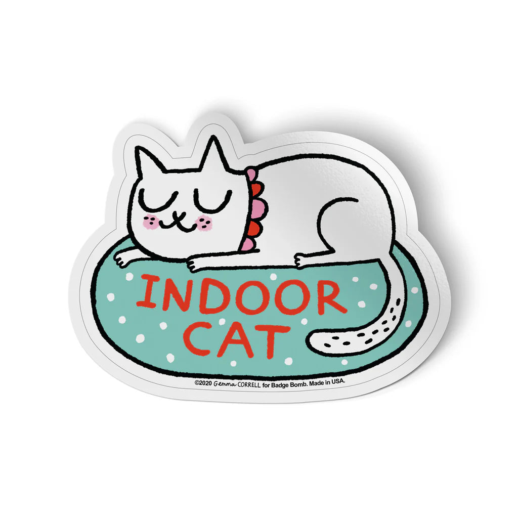 Indoor Cat - Kiss Cut Sticker