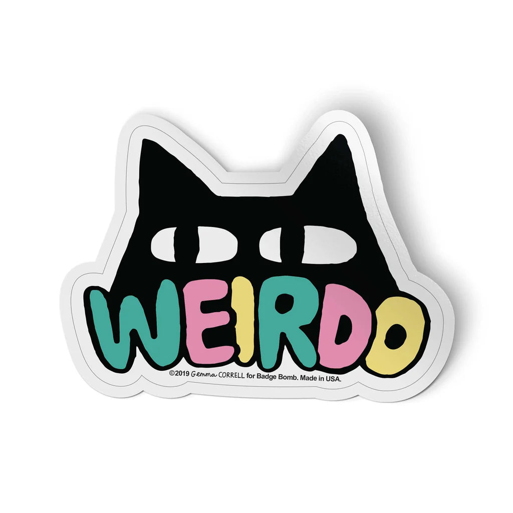 Weirdo Cat - Kiss Cut Sticker