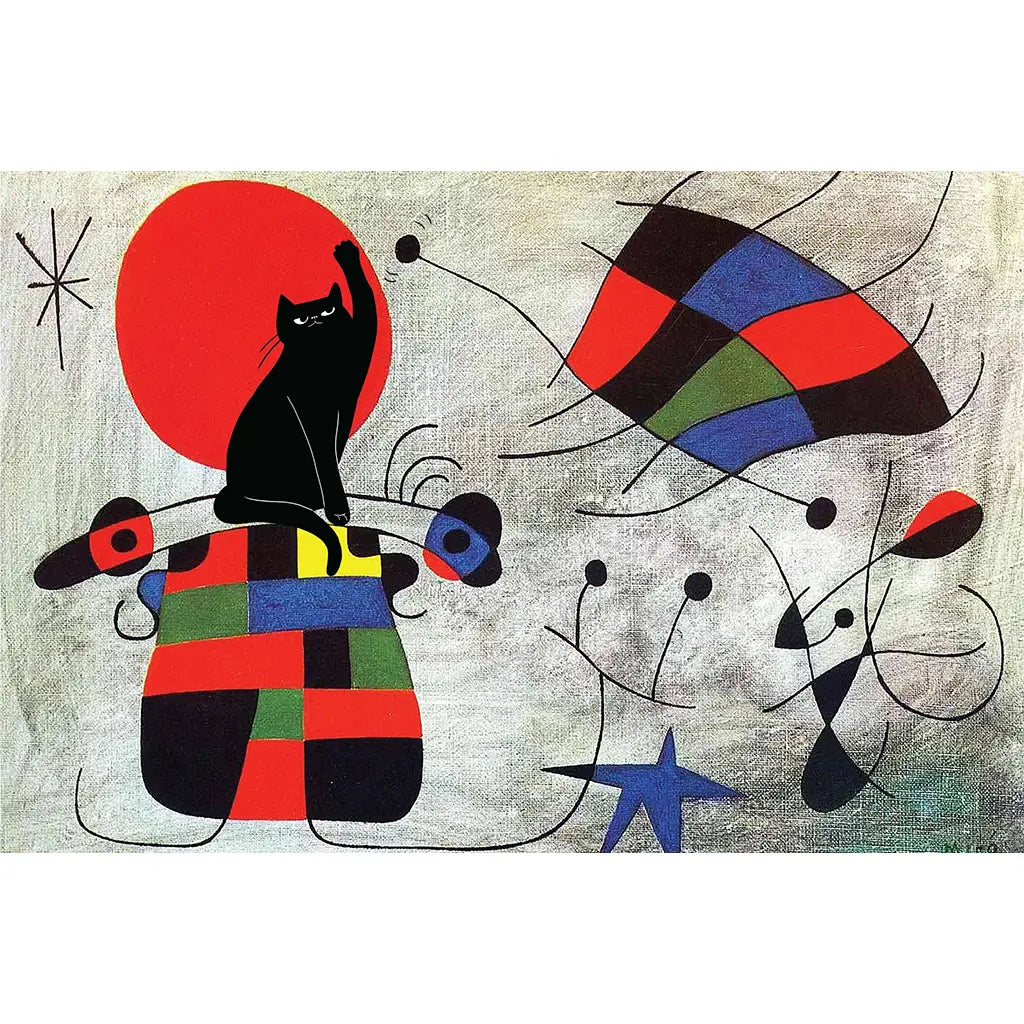 Black Cat Miro - Art Print