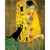 Black Cat Klimt's The Kiss - Art Print