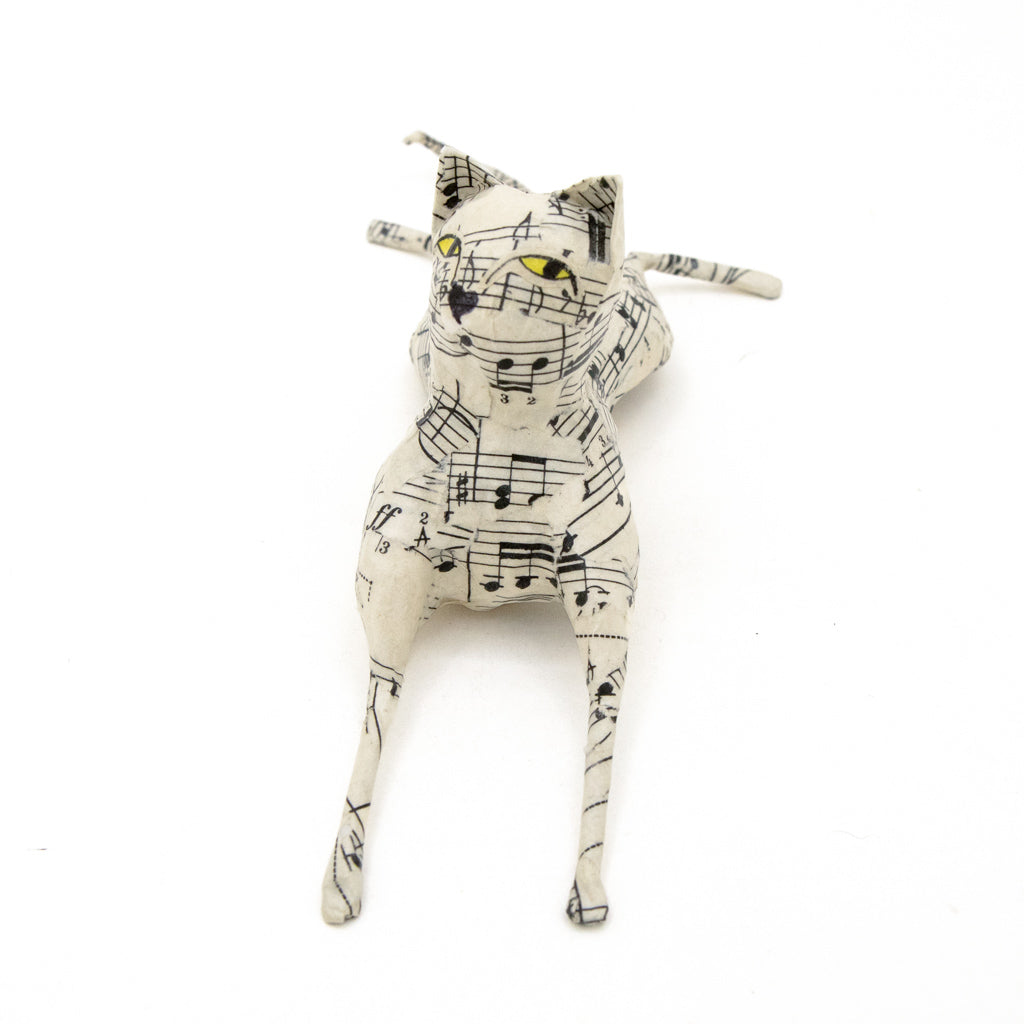 Book Cat #37 - Paper Mache Sculpture