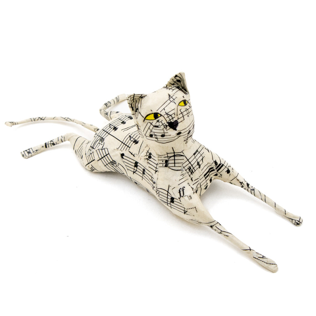 Book Cat #37 - Paper Mache Sculpture