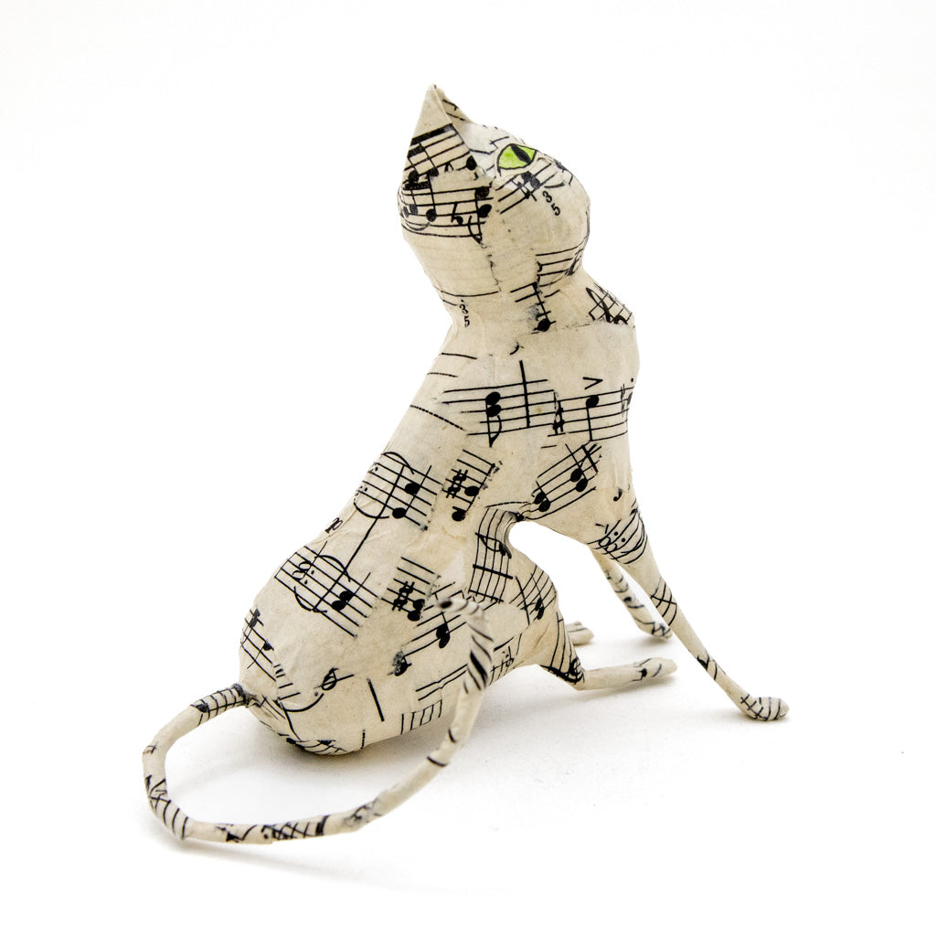 Book Cat #39 - Paper Mache Sculpture