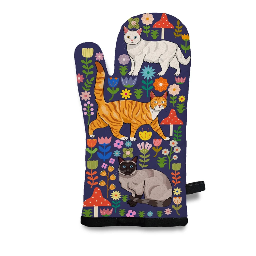 Spring Kitty Cats - Oven Mitt