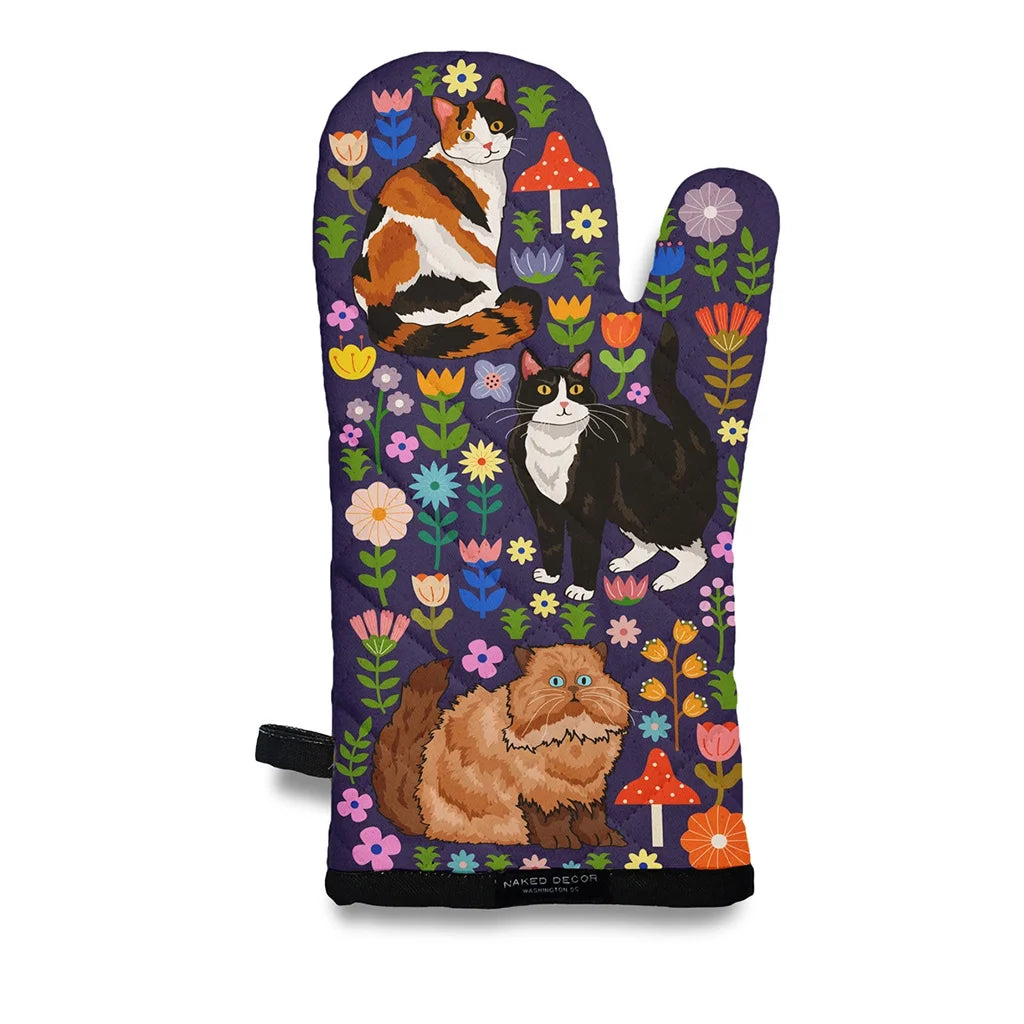 Spring Kitty Cats - Oven Mitt