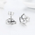 Heart Kitty - Sterling Silver Stud Earrings