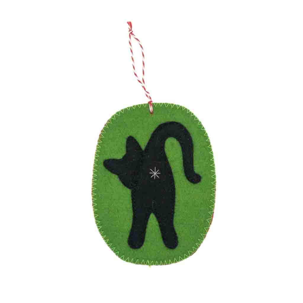 Black Cat Butt -  Handmade Felt Ornaments