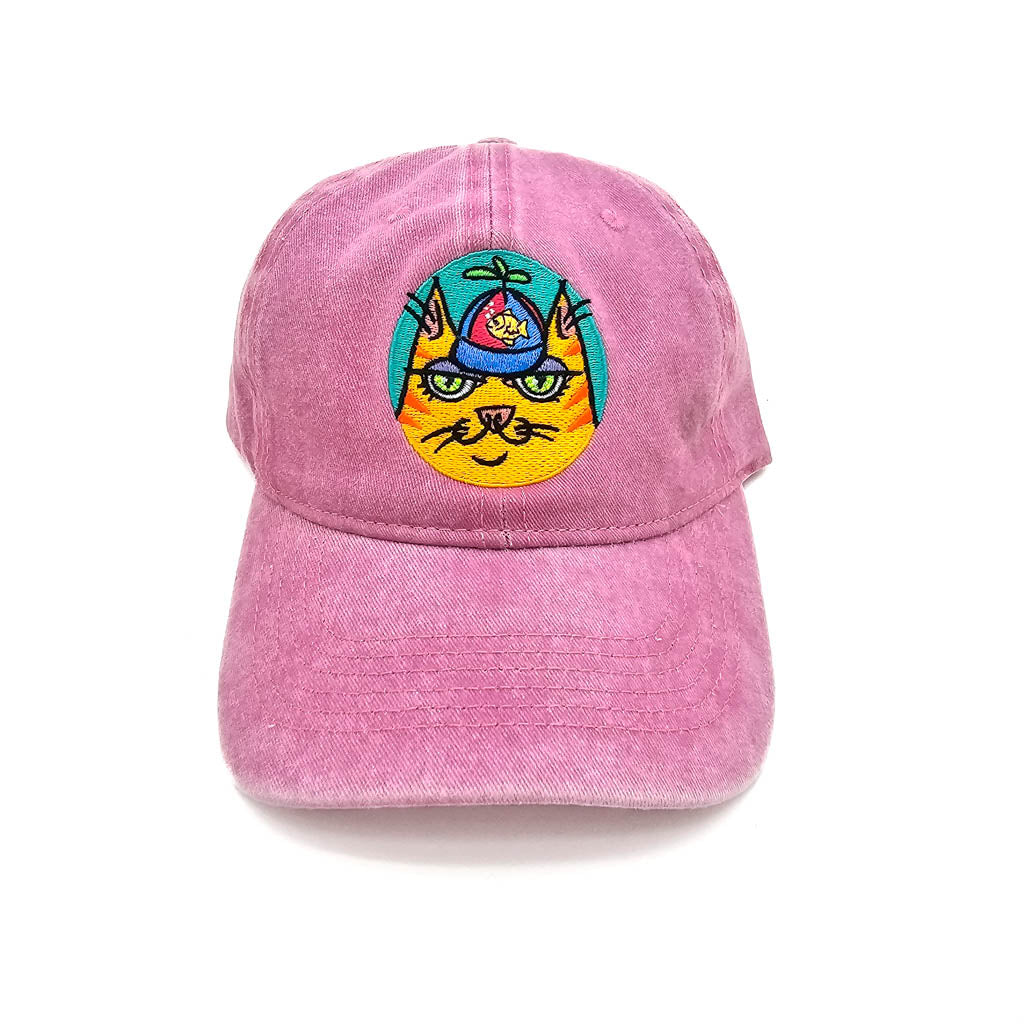 Fish Hat Cat - Embroidered Hat