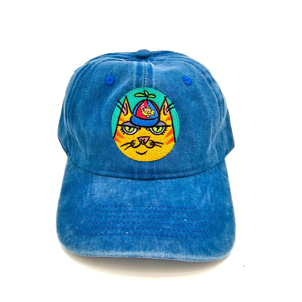 Fish Hat Cat - Embroidered Hat