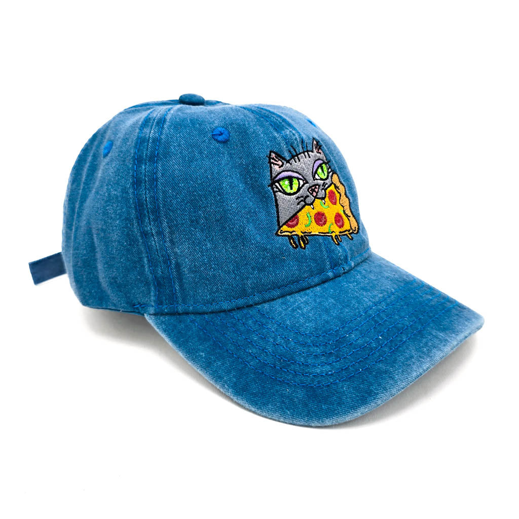 Grey Pizza Cat - Embroidered Hat