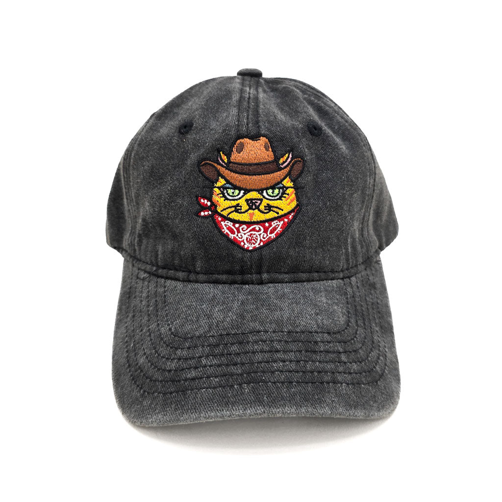 Orange Tabby Cowboy Cat - Embroidered Hat