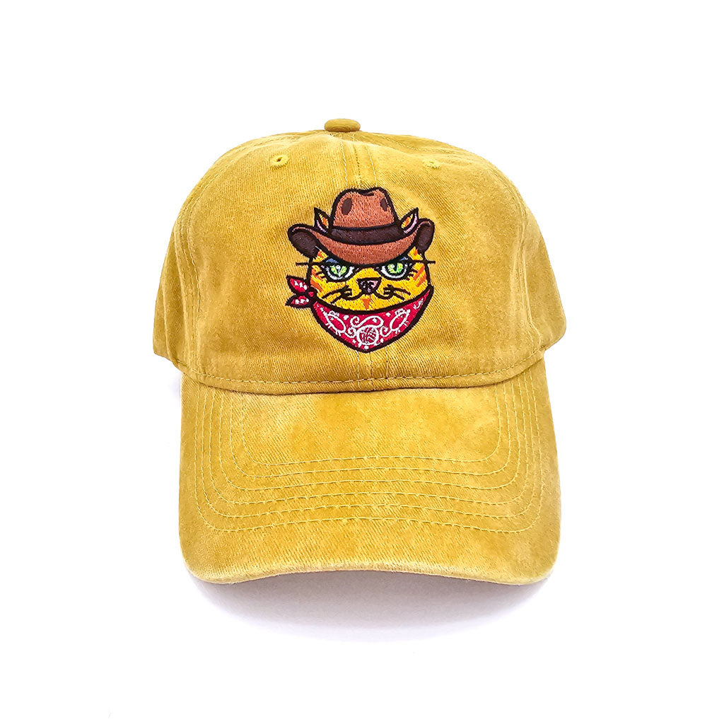 Orange Tabby Cowboy Cat - Embroidered Hat