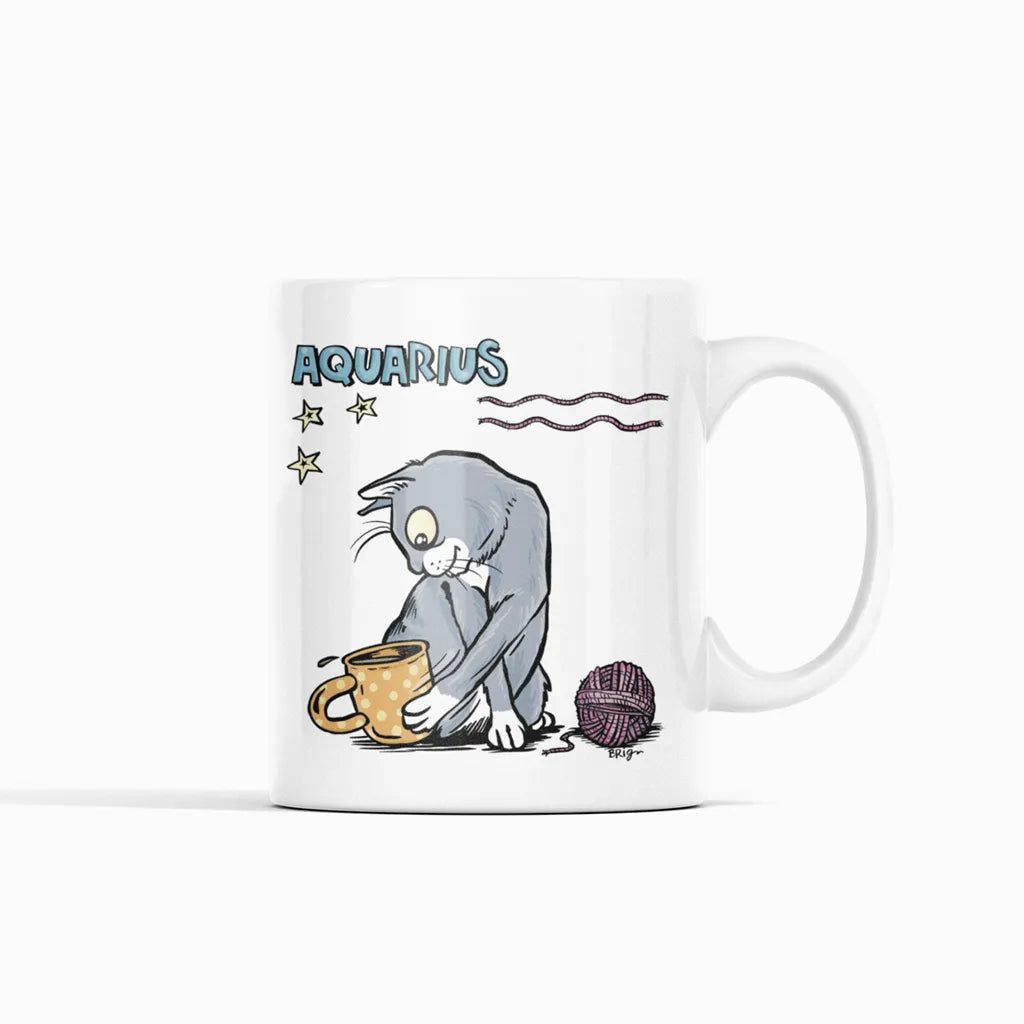 Bridgett Spicer ZodiCats Signs - Ceramic Mugs 16oz