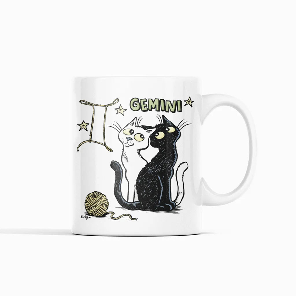 Bridgett Spicer ZodiCats Signs - Ceramic Mugs 16oz