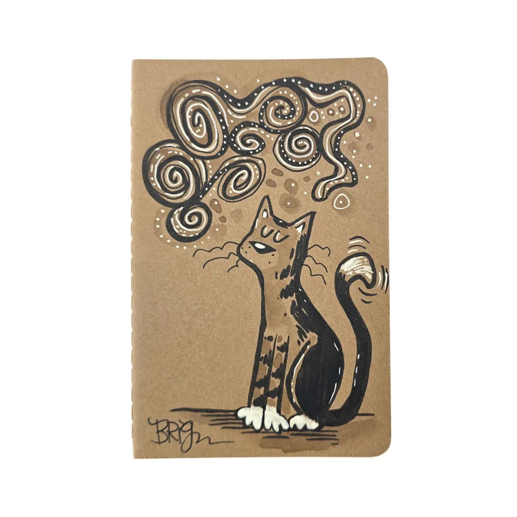 Curly Whiskers Tabby - Hand Drawn Notebook